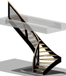 Modélisation 3D escalier